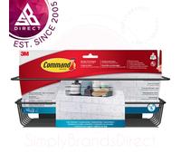 3M BATH31-MB Command Bathroom Shower Caddy Storage Organiser Matte Black