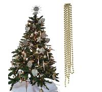 3m Bead Garland Luxury Christmas Tree & Room Decoration 8mm Bead 3m Chain (Champagne (Gold))