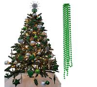 3m Bead Garland Luxury Christmas Tree & Room Decoration 8mm Bead 3m Chain (Dark Green)