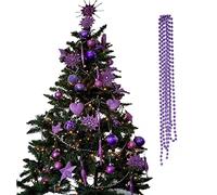 3m Bead Garland Luxury Christmas Tree & Room Decoration 8mm Bead 3m Chain (Lilac)