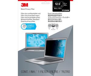 3M Black Privacy Filter Pf125W9B For 12.5" Inch 16:9 Widescreen Laptops