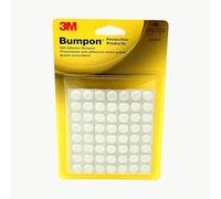 3M Bumpon Self-Adhesive Protectors [Cylindrical/Flat]: 1/2 in. Width x 0.14 in. Thick (White) / 56-Pack