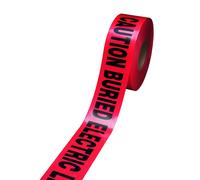 3M Buried Barricade Tape 303, with 'CAUTION BURIED ELECTRIC LINE BELOW' text, 3 in x 300 ft, Red, Warning Tape, Pack of 1 Roll