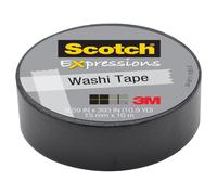 3M C314-BLK Washi Tape 0.59-Inch x 393-Inch Black