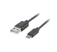 CA-USBM-20CU-0030-BK Cable USB 2.0 USB A Male, Micro USB-B Male Gold Plated 3