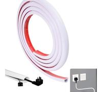 3M Cable Trunking Self Adhesive,Maslasee Mini Cable Trunking for Walls, Whtie Wire Covers Flexible Trunking for Electric Line Make Wires Neater Prevent Pets and Babies from Chewing on Electrical Cords