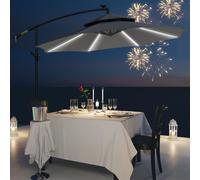 3M Cantilever Banana Parasol Hanging Umbrella with Double Roof