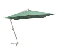 vidaXL Hanging Parasol 300x300 cm Green Aluminium Pole UK HOT