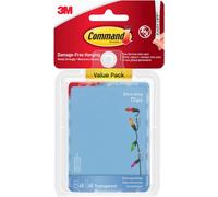 3M CLAW Command Clear Decorating Clips Value Pack 17026CLR-40 in White 3M CLAW White