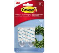 3M CLAW Command Clear Medium Hooks 17091CLR in White 3M CLAW White