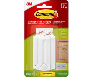 3M CLAW Command Wire-Backed Picture Hanger Value Pack 17043 in White 3M CLAW White