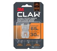 3M Claw Drywall Picture Hanger with Spot Markers 3PH65M-2EF, Holds 65 lbs (29 kg), 2 Hangers, 2 Makers