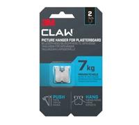 3M CLAW Picture Hanger For Plasterboard Stainless Steel Holds Up To