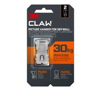 3M Claw Drywall Picture Hanger 30kg (Pack of 2) 7100269195