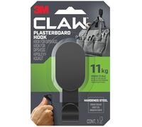3M CLAW Plasterboard Hook, Heavy Duty Wall Hanger Holds 11kg, Black