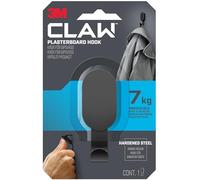 3M CLAW Plasterboard Hook, Heavy Duty Wall Hanger Holds 7kg, Black
