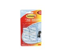 3M Clear Mini Hooks/Clear Strips 6hooks/8Strips 17006