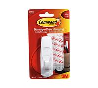 3M Command Large Utility Hook - Damage-Free, Holds 2.2 kg, Includes 2 Strips - White, 1 Pack
