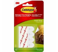 3M Command 17024Es Poster Strips, White, 12/Pack