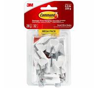 3M Command 17067MPES General Purpose Hooks, Small, 0.5lb Cap, White, 28 Hooks & 32 Strips/Pack