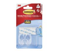 Command Small Hook 2/Pkg-2 Clear Hooks & 4 Strips