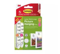 3M Command 4 Large and 8 XL Picture Hanging Strips Value Pack White (Pack 12) - 7100336386
