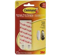 Command Large Adhesive and Mounting Refill Strips, 8 Strips - Damage Free Hanging - Holds up to 4.4 kg, White, packaging may vary