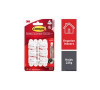 3M Command 6 Pack Mini Clear Self Adhesive Strips Hooks Damage Free Hold 225g