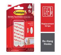 3M Command Adhesive Strips Replacement Large Hold 2.2kg each (Pack of 2)