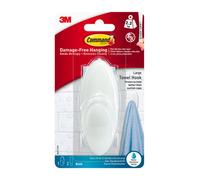 3M Command Bath Frosted Effect Large Clear Towel Hook (Holds)2.2Kg