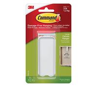 3M Command Large Canvas Hanger with Hook and Strips - White