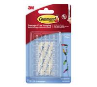 3M Command Clear Decorating Clips 20 Clips 24 Clear Strips Damage Free Hanging For Christmas Lights And Decorations