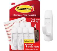 3M Command Command White Large Utility Hooks Value Pack Gp003-7Na