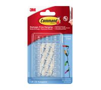 Command Adhesive Strips Transparent 13 mm (W) x 0.006 m (L) Plastic 17026CLR Pack of 20