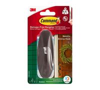 3M Command Designer Outdoor Metal Effect Large Single Bronze Hook (Holds)2.2Kg