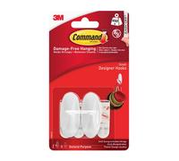 Command Hook Strips White 25 mm (W) x 0.022 m (L) Plastic 17082 Pack of 2