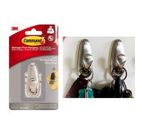 3M Command Forever Classic Metal Hook Small Brushed Nickel 450g