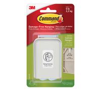 3M Command Jumbo Canvas Hanger White Hooks and 4 Strips, Acrylic, Multicoloured,