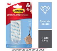 3M Command Large Clear Damage-Free Hanging Hook Strips 17093CLR