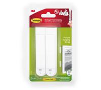 3M Command Large & Extra Large White Picture Hanging Adhesive Strip (Holds)9Kg, 12 Pairs