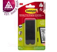 3M Command Large Picture Strips Black 4pk│Hang Frames│Holds Strongly 7.2kg│Black