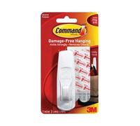 3M Command Large Utility Hook - Damage-Free, Holds 2.2 kg, Includes 2 Strips - White, 1 Pack