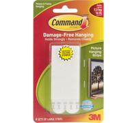 3M Command Large White Picture Hanging Strips, 4-Pack, Damage-Free, Holds Frames Up to 18x24 in (16 lb)