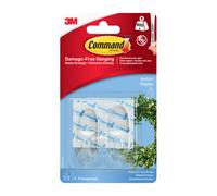 Command Medium Hooks-Clear 2 Hooks & 4 Strips