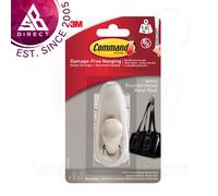 3M Command Medium Metal Hook Brushed Nickel Finish│Holds Strongly│Easy to Apply