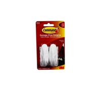 3M Command Medium Oval Hooks With Command Adhesive Strips White (Pack 2) 17081 - 7100117769