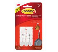 3M Command Medium Plastic Hook 2-1/6 in. L 2 pk