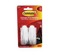 Command? Medium Designer Hook Strip 1 kg Holding Capacity White Pack of 2