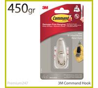 3M Command Metal Hooks Large, Medium, Small Damage Free Hanging Indoor outdoor