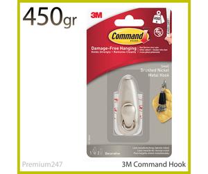 3M Command Metal Hooks Large, Medium, Small Damage Free Hanging Indoor outdoor